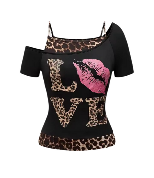 LOVE CHEETAH TOP
